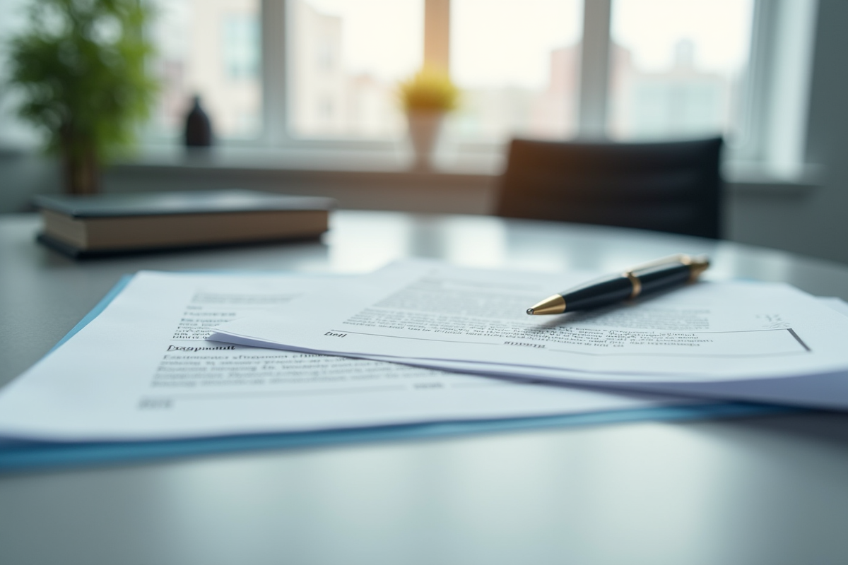 Gros plan sur certificats légaux et papier officiel