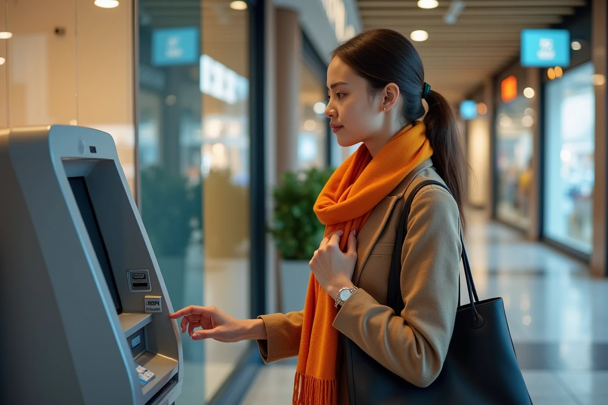 Jeune femme retirant de l